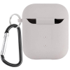 Силиконовый чехол для наушников с микрофиброй для Apple Airpods 1/2 – Серый / Stone 153125