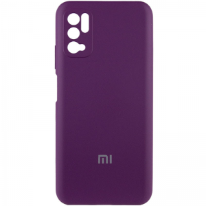 Чехол Silicone Cover с защитой камеры для Xiaomi Redmi Note 10 5G / Poco M3 Pro – Фиолетовый / Grape