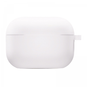 Силиконовый чехол для наушников с микрофиброй для Apple Airpods Pro 2 – Белый / White