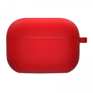 Силиконовый чехол для наушников с микрофиброй для Apple Airpods 3 – Красный / Red