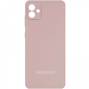 Чехол Silicone Cover (AA) с защитой камеры и микрофиброй для Samsung Galaxy A04 – Розовый / Pink Sand
