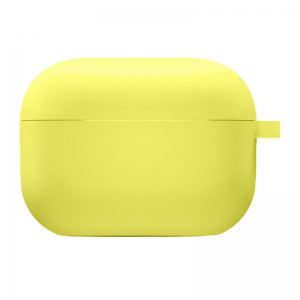 Силиконовый чехол для наушников с микрофиброй для Apple Airpods Pro 2 – Желтый / Bright Yellow