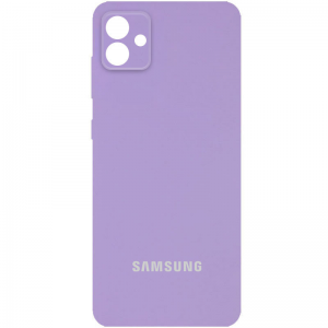 Чехол Silicone Cover (AA) с защитой камеры и микрофиброй для Samsung Galaxy A04 – Сиреневый / Dasheen