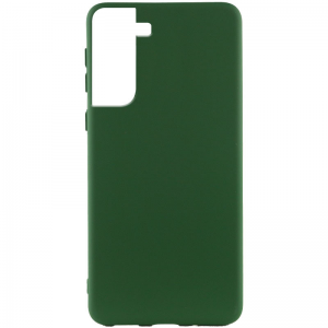 Чехол Silicone Cover Lakshmi (A) с микрофиброй для Samsung Galaxy S23 Plus – Зеленый / Dark green