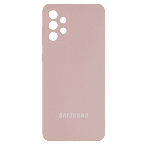 Чехол Silicone Cover (AA) с защитой камеры и микрофиброй для Samsung Galaxy A52 / A52s – Розовый / Pink Sand