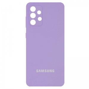 Чехол Silicone Cover (AA) с защитой камеры и микрофиброй для Samsung Galaxy A52 / A52s – Сиреневый / Dasheen