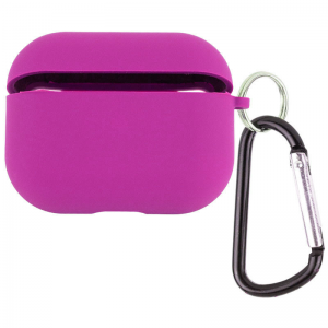Силиконовый чехол для наушников с микрофиброй для Apple Airpods Pro – Фиолетовый / Grape