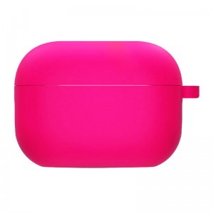 Силиконовый чехол для наушников с микрофиброй для Apple Airpods 3 – Розовый / Barbie pink