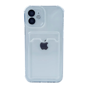 Чохол Silicone CARD CASE з кишенею для Iphone 11 Прозорий