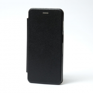 Кожаный чехол-книжка 360 ART с визитницей для Samsung Galaxy A22 / M32 / M22 – Черный
