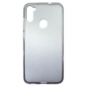 Cиликоновый чехол CoWay Gradient с блестками для Samsung Galaxy A11 / M11 – Прозрачный