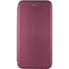 Кожаный чехол-книжка 360 с визитницей для Samsung Galaxy S9 – Бордовый / Marsala