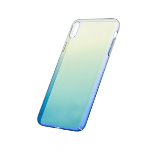 Cиликоновый прозрачный чехол CoWay Gradient для Iphone XS Max – Синий / Blue