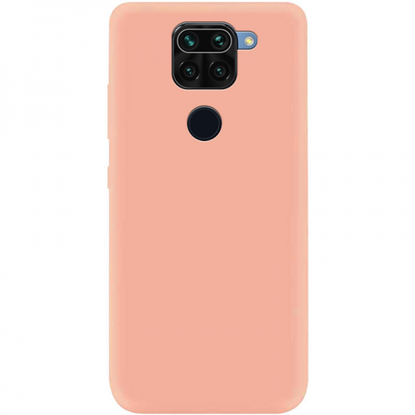 Оригинальный чехол Silicone Liquid с микрофиброй для Xiaomi Redmi Note 9 / Redmi 10X – Розовый / Pink