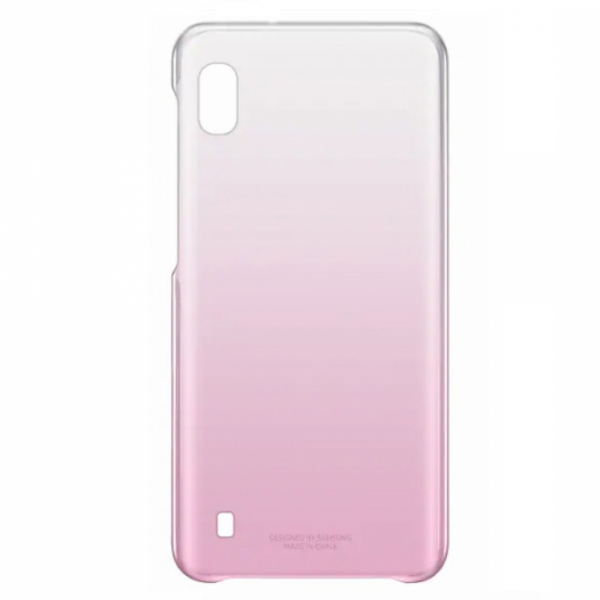 Оригинальный прозрачный пластиковый PC чехол Gradation для Samsung Galaxy A10 – Розовый / Pink