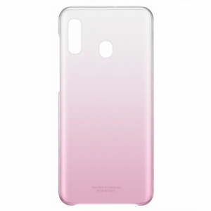 Оригинальный прозрачный пластиковый PC чехол Gradation для Samsung Galaxy A20 / A30 – Розовый / Pink