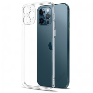 Прозрачный силиконовый чехол Epic Transparent с защитой камеры для Iphone 13 Pro Max