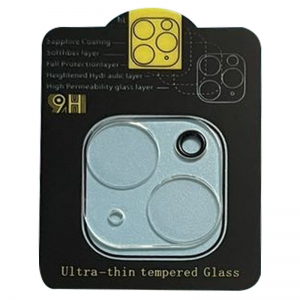 Прозрачное защитное стекло 9H Full Block на камеру для Iphone 15 / 15 Plus