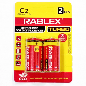 Батарейка Rablex Turbo ALKALINE 1.5V LR14 (C) – 1 шт