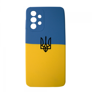 Чехол патриотический Silicone Cover с микрофиброй для Samsung Galaxy A52 / A52s – Флаг Украины