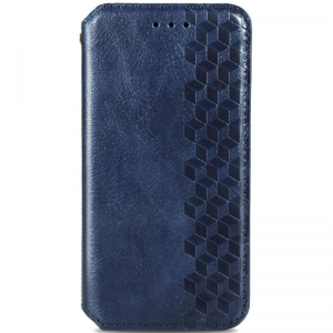 Кожаный чехол-книжка GETMAN Cubic для Samsung Galaxy A04s – Синий