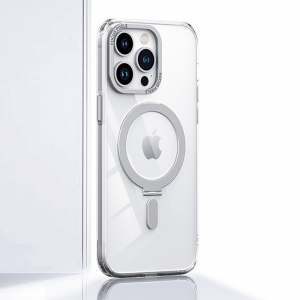 Чехол Strong с MagSafe подставкой для Iphone 13 Pro – Silver