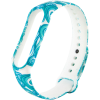 Ремінець з малюнком для Xiaomi Mi Band 5/6 Блакитний візерунок / Бірюзовий