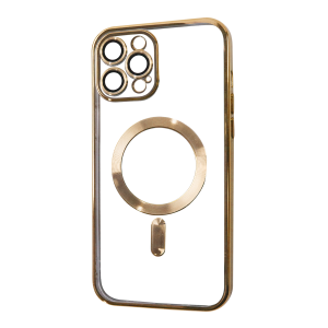 Чохол Xrome MagSafe для Iphone 13 Pro Max Прозорий / Gold