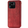 Кожаный чехол-книжка GETMAN Cubic для Xiaomi Redmi 10C / Poco C40 – Красный 156738