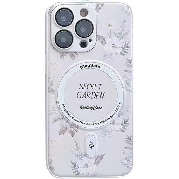 Чохол Secret Garden MagSafe для Iphone 13 Pro Білий / White