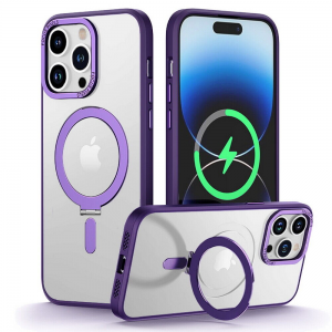 Чехол Strong с MagSafe подставкой для Iphone 14 Pro – Violet