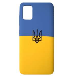 Чехол патриотический Silicone Cover с микрофиброй для Samsung Galaxy A51 – Флаг Украины