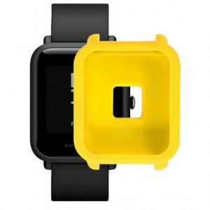 Матовый силиконовый TPU чехол (бампер) Smart Band для Amazfit Bip – Желтый