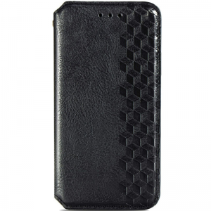 Кожаный чехол-книжка GETMAN Cubic для Xiaomi Redmi Note 11 / Note 11s – Черный
