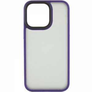 Чехол TPU+PC Metal Buttons для Iphone 12 Pro Max – Темно-Фиолетовый