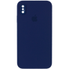 Чохол Silicone Case Square для Iphone XS Max Темно-синій / Midnight blue