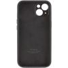 Оригинальный чехол Silicone Case Full Camera Protective с микрофиброй для Iphone 14 Plus – Черный / Black 158614