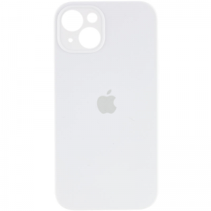 Оригинальный чехол Silicone Case Full Camera Protective с микрофиброй для Iphone 14 – Белый / White