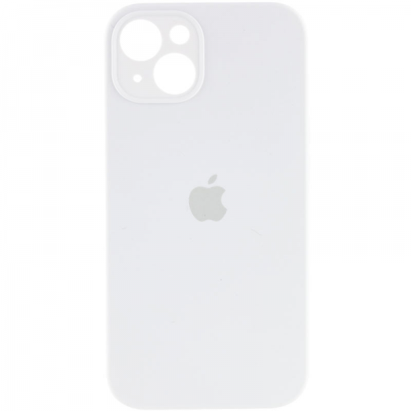 Оригинальный чехол Silicone Case Full Camera Protective с микрофиброй для Iphone 14 Plus – Белый / White