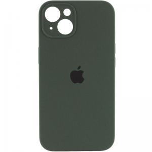 Оригинальный чехол Silicone Case Full Camera Protective с микрофиброй для Iphone 14 – Зеленый / Cyprus Green