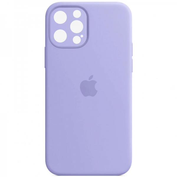 Оригинальный чехол Silicone Case Full Camera Protective с микрофиброй для Iphone 14 Pro – Сиреневый / Lilac