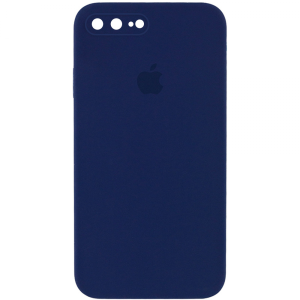 Чохол Silicone Case Square для Iphone 7 Plus / 8 Plus Темно-синій / Midnight blue