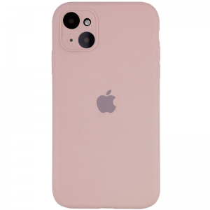 Оригинальный чехол Silicone Case Full Camera Protective с микрофиброй для Iphone 14 Plus – Розовый / Pink Sand