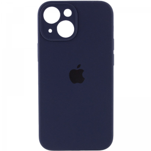 Оригинальный чехол Silicone Case Full Camera Protective с микрофиброй для Iphone 14 Plus – Темно-синий / Midnight blue