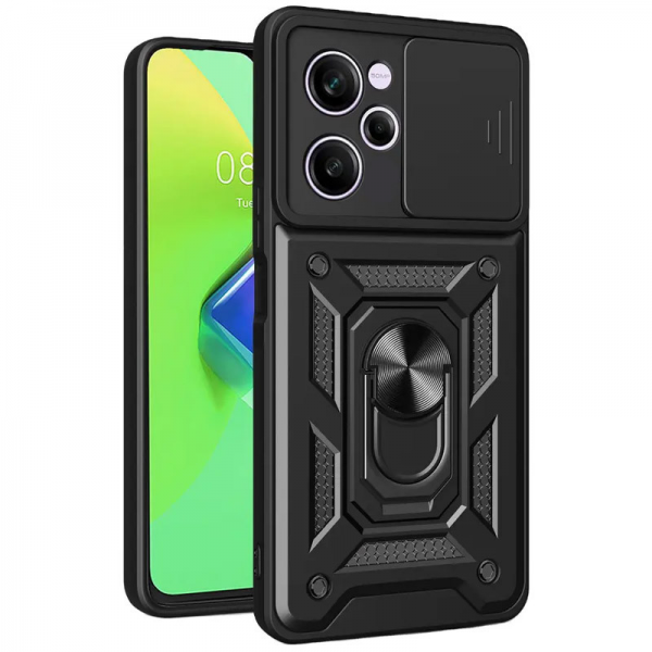 Протиударний чохол Camsh Serg Ring для Xiaomi Poco X5 Pro 5G / Note 12 Pro 5G Чорний