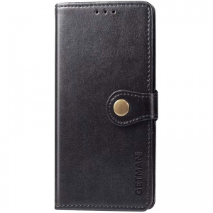 Кожаный чехол-книжка GETMAN Gallant для Xiaomi Redmi Note 12 – Черный