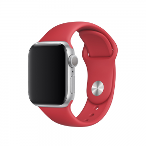 Ремешок силиконовый Sport Band для Apple Watch 38 mm / 40 mm / 41 mm (S) – Rose red