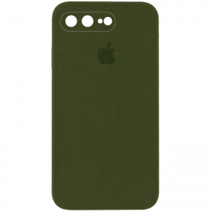Защитный чехол Silicone Cover 360 Square Full для Iphone 7 Plus / 8 Plus – Зеленый / Dark Olive