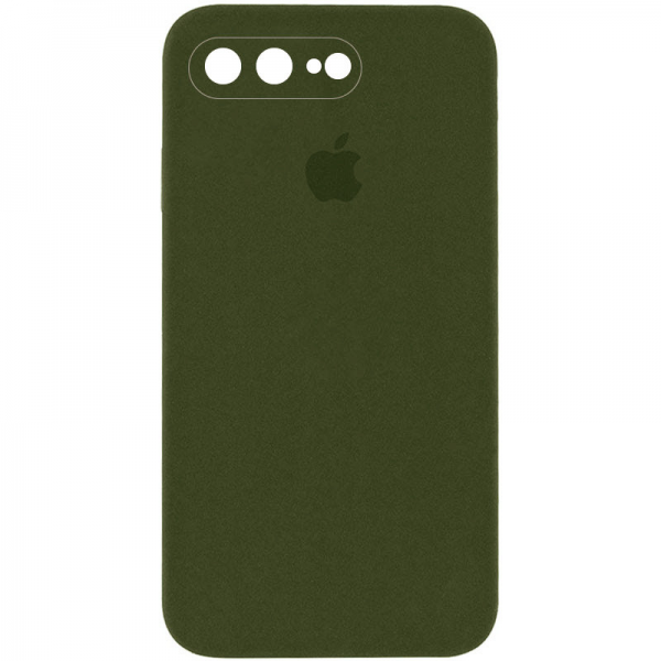 Чохол Silicone Case Square для Iphone 7 Plus / 8 Plus Зелений / Dark Olive