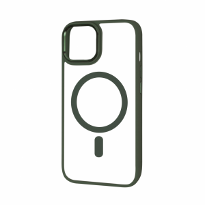Прозрачный чехол FIBRA Metallic MagSafe c металлическими вставками для Iphone 11 Pro – Hunter Green